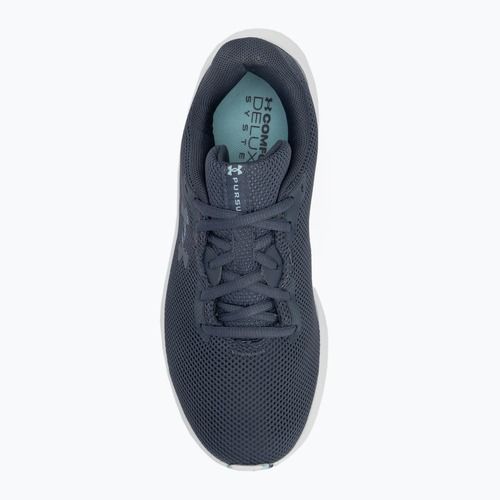 Women's running shoes Under Armour Charged Pursuit 4 downpour gray/downpour gray/metallic gravel