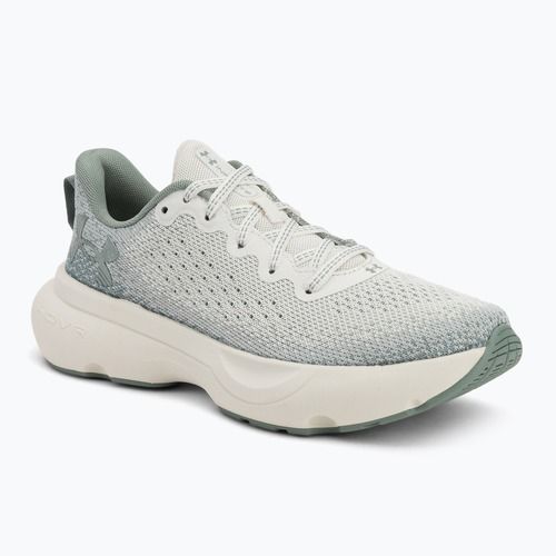 Women's running shoes Under Armour Infinite white quartz/silica green/metallic silica