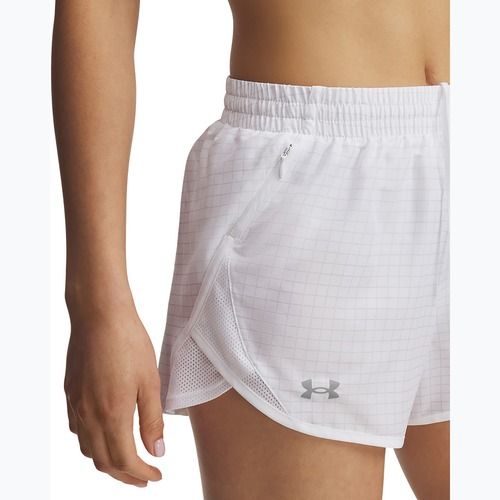 Women's running shorts Under Armour Fly By 3" Novelty white / reflective