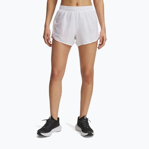 Women's running shorts Under Armour Fly By 3" Novelty white / reflective