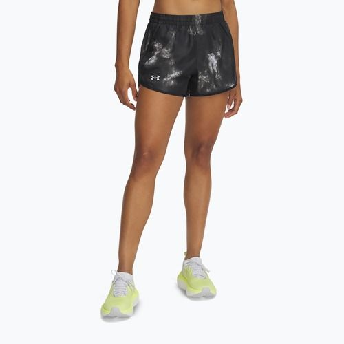 Women's running shorts Under Armour Fly By 3" Printed black / reflective