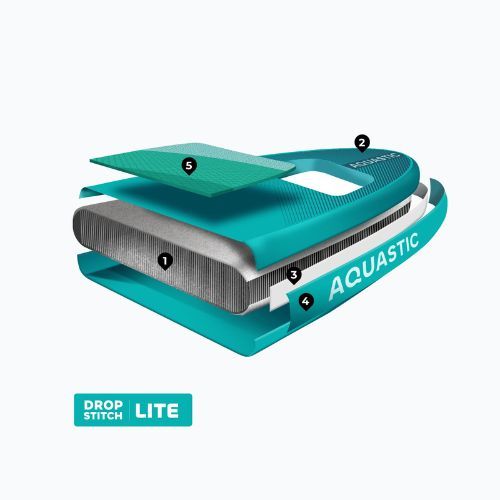 Inflatable board set SUP AQUASTIC Vista 11'2" green