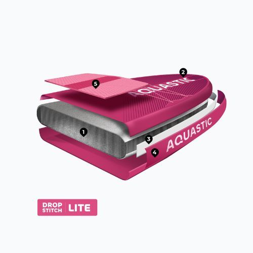 Inflatable board set SUP AQUASTIC Perth 9'10" pink