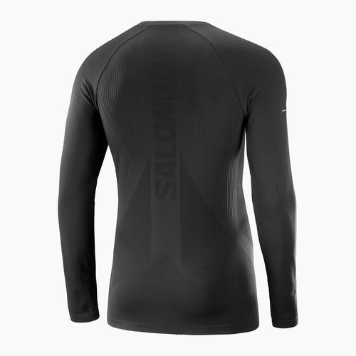 Men's running longsleeve Salomon Sense Aero Seamless Tee deep black