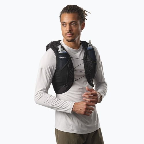 Running vest Salomon Active Skin 12 Set black/metal