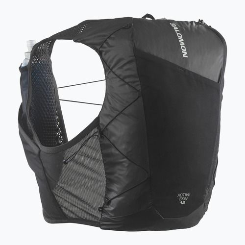 Running vest Salomon Active Skin 12 Set black/metal
