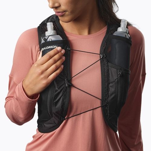 Women's running vest Salomon Active Skin 12 Set black/metal