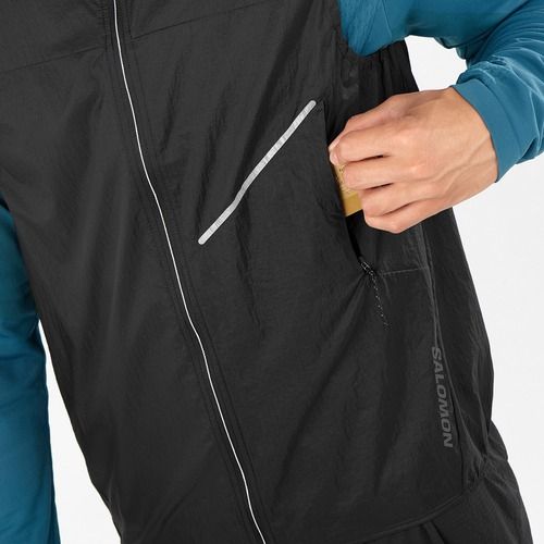 Men's running vest Salomon Sense Aero Wind deep black