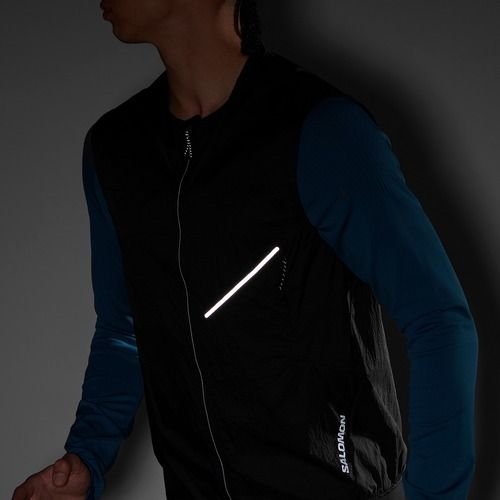 Men's running vest Salomon Sense Aero Wind deep black