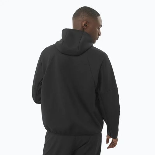 Men's hoodie Salomon SHAKEout Half Zip Hooded deep black