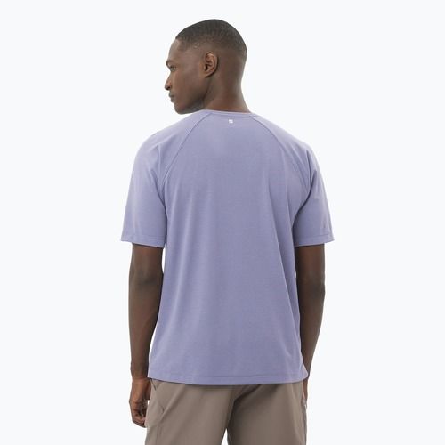 Men's running T-shirt Salomon SHAKEout Core blue granite