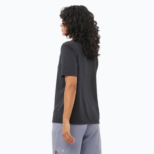 Women's running T-shirt Salomon SHAKEout Core deep black