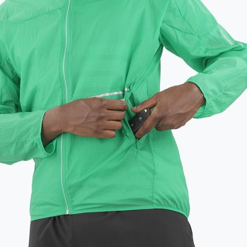 Men's running jacket Salomon Sense Aero Wind parakeet