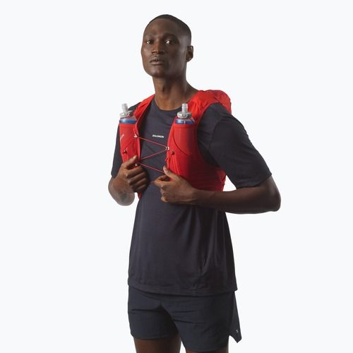 Running vest Salomon ADV SKIN 12 Set flame scarlet/haude red