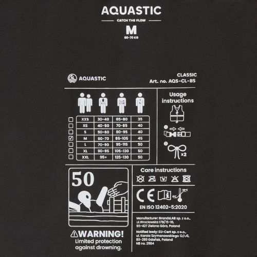 AQUASTIC Classic 50N orange belay waistcoat