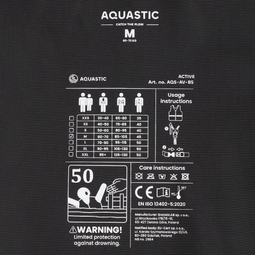 AQUASTIC Active 50N red safety waistcoat
