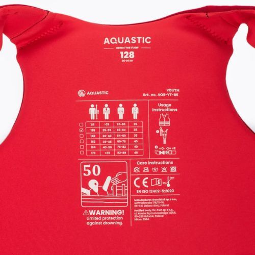 AQUASTIC Youth 50N Red Children's Buoyancy Vest