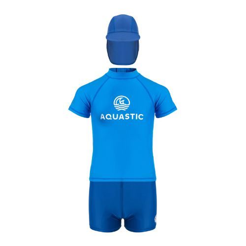 Children's swimming set AQUASTIC UV 50+ UPF Marimo JRB navy blue/blue