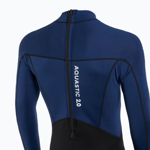 Men's swimming wetsuit AQUASTIC Wavey LG 2 mm black/blue