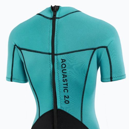 Women's swimming wetsuit AQUASTIC Wavey WMNS 2 mm black/mint