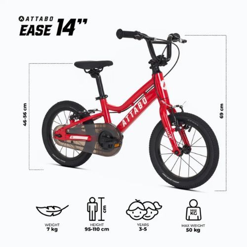 Children's bicycle ATTABO EASE 14" red