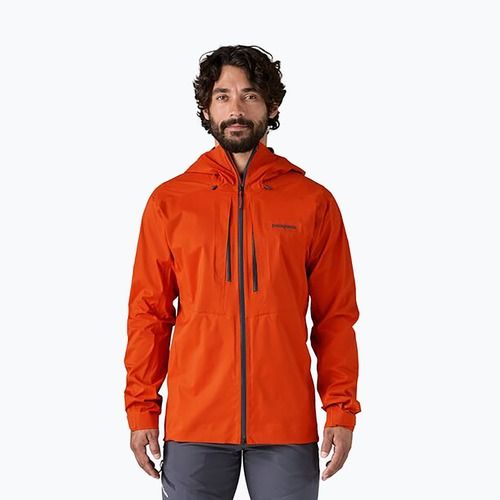 Patagonia M10 Storm men's rain jacket pollinator orange