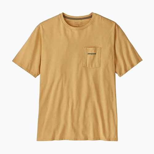 Men's Patagonia Boardshort Logo Pocket Responsibili beeswax tan T-shirt