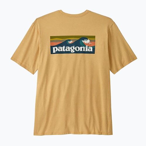 Men's Patagonia Boardshort Logo Pocket Responsibili beeswax tan T-shirt