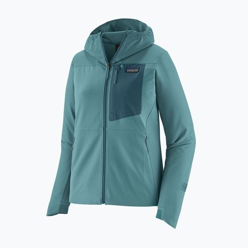 Women's softshell jacket Patagonia R1 CrossStrata Hoody wetland blue