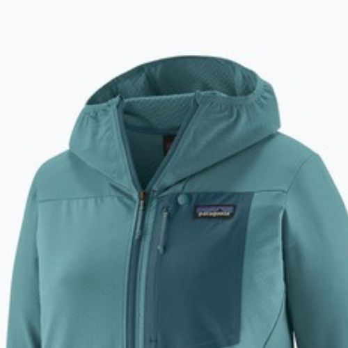 Women's softshell jacket Patagonia R1 CrossStrata Hoody wetland blue