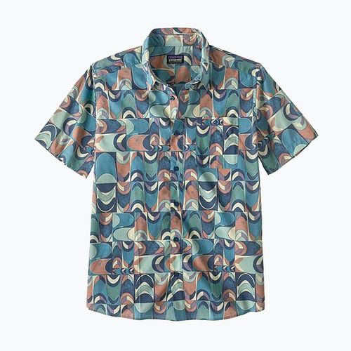 Patagonia men's Go To swallowtail geo/still blue shirt