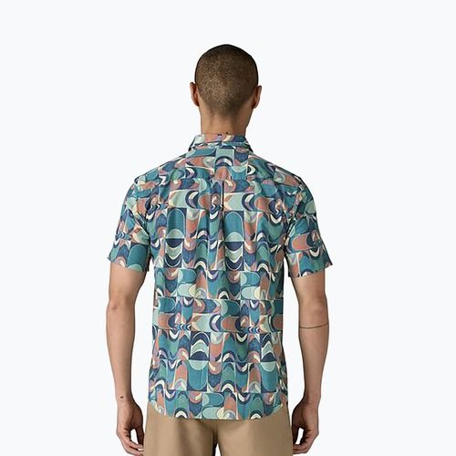 Patagonia men's Go To swallowtail geo/still blue shirt