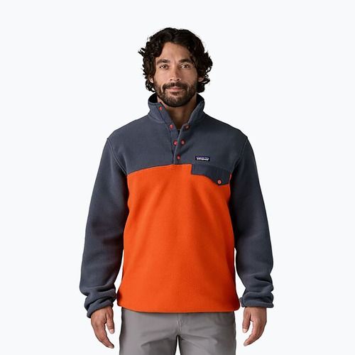 Patagonia men's trekking sweatshirt LW Synch Snap-T P/O pollinator orange