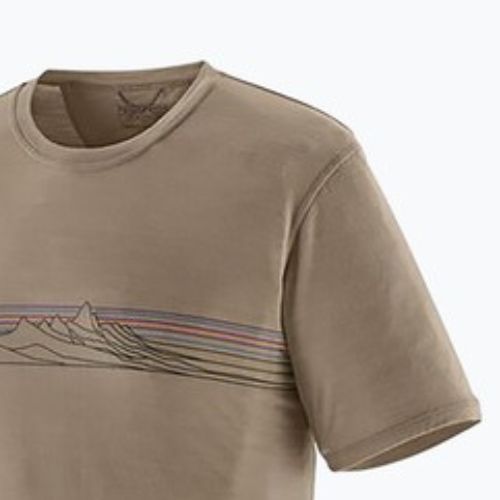 Men's Patagonia Cap Cool Merino Blend Graphic Shirt strata stripe/seabird grey