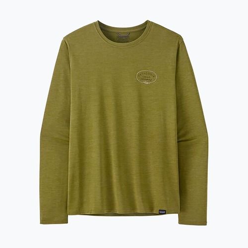 Men's Patagonia Cap Cool Daily Graphic Lands clean climb roots/graze green x-dye longsleeve
