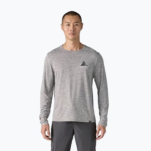 Men's Patagonia Cap Cool Daily Graphic Lands chouinard crest/feather grey longsleeve