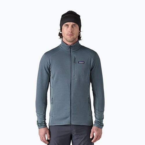 Men's Patagonia R1 Hybrid utility blue fleece sweatshirt