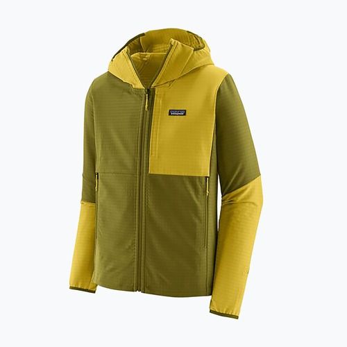 Patagonia men's R1 TechFace Hoody sweatshirt graze green