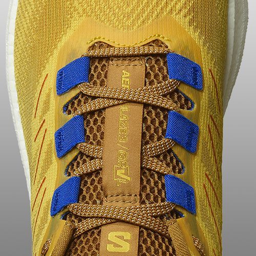 Men's running shoes Salomon Aero Blaze 3 GRVL spicy mustard/vanilla ice/nautical blue