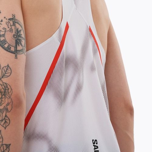 Men's running tank top Salomon S/Lab Speed Singlet white / andorra
