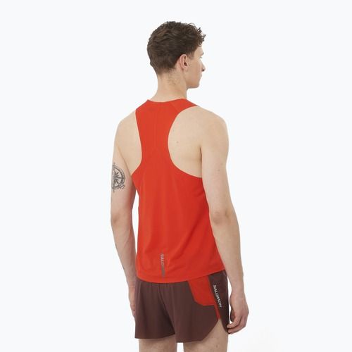 Men's running tank top Salomon S/Lab Speed Singlet flery red