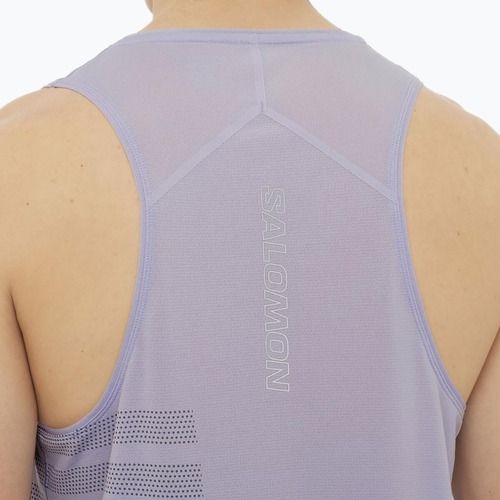 Men's running tank top Salomon Sense Aero Singlet GFX cosmic sky