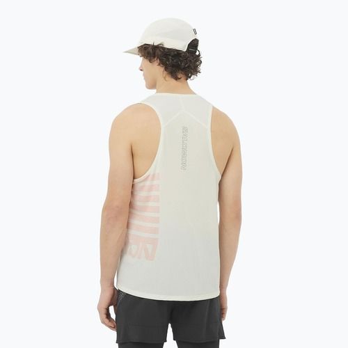 Men's running tank top Salomon Sense Aero Singlet GFX icicle