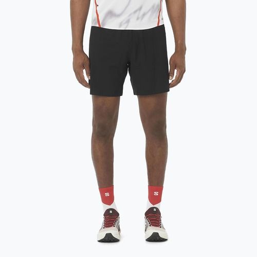 Men's running shorts Salomon S/Lab Speed Spl 7" deep black / fiery red