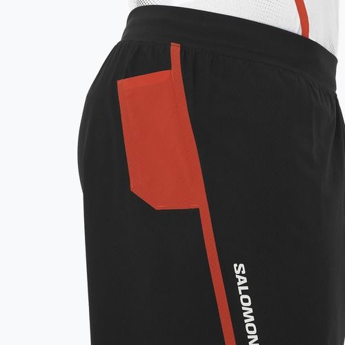 Men's running shorts Salomon S/Lab Speed Spl 7" deep black / fiery red