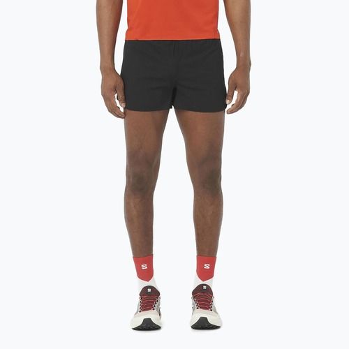 Men's running shorts Salomon S/Lab Speed Spl 3" deep black / fiery red
