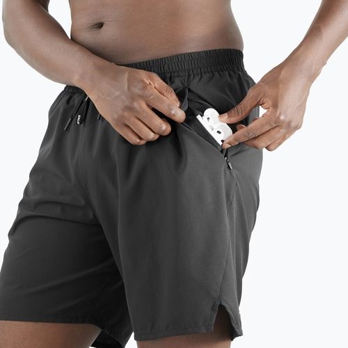 Men's Salomon Shakeout Core 2IN1 7" deep black running shorts