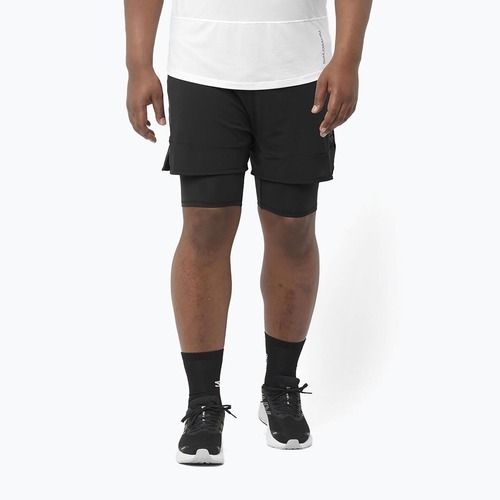 Men's running shorts Salomon Sense 2IN1 deep black