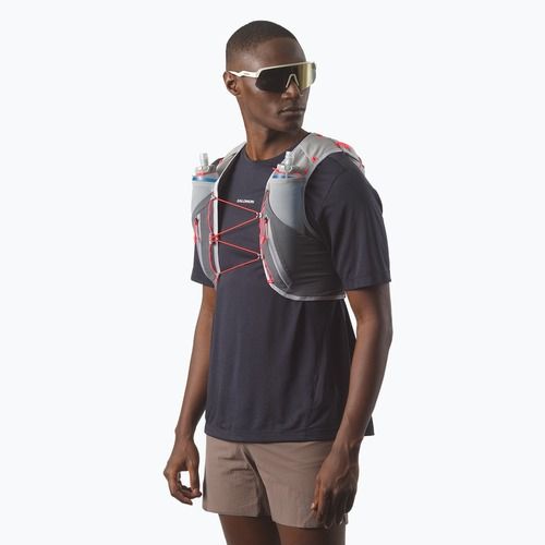 Running vest Salomon ADV SKIN 12 Set castelrock/alloy/neon flame