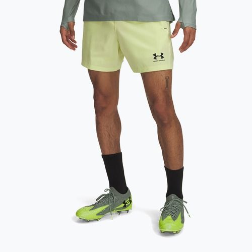 Men's football shorts Under Armour Challenger Pro Woven sonic yellow / black